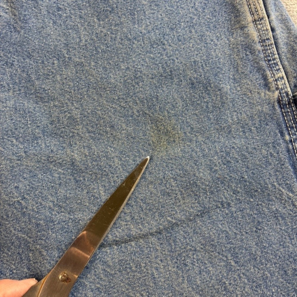 Carhartt Vintage Bibs Denim Carpenter Overalls Blue Wide Leg Men 34x26 47" Total - Picture 5 of 16